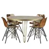 Buy Light Gold Round Dining Table, 2 from Furnituretta