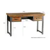Buy Metropolis Industrial 2 Drawer Writing Desk, 5 from Furnituretta