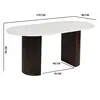 Buy Opal Mango Wood Dining Table 170Cm With Marble Top, 10 from Furnituretta