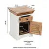 Buy Alfie Solid Mango Wood Bedside Cabinet 1 Drawer + 1 Door, 8 from Furnituretta