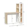 Buy Sonia Computer Writing Desk with Bookcase White and Oak Effect, 3 from Furnituretta