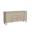 Buy Malton Large Wide 2 Door 3 Drawer Sideboard Cabinet Sonoma Oak Effect, 2 from Furnituretta
