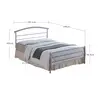 Buy Elegant Brennington Metal Double Bed in Silver - Perfect for Any Room, Colour: Silver, Size: 4ft 6/Double, Item Width: 145.5, 2 from Furnituretta