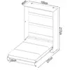 Buy CP-01 Vertical Wall Bed Concept White Gloss 140cm, Colour: White Gloss, Size: 140 x 200cm, 7 from Furnituretta