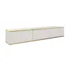 Buy Moro Floating TV Cabinet – White Matt Finish with Rippled Fronts – 175 cm Wide, Colour: White, Item Width: 175, 5 from Furnituretta
