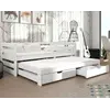 Buy Wooden Double Bed Senso with Trundle and Storage White Matt, Colour: White Matt, Mattresses: Foam Mattresses, 6 from Furnituretta