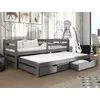 Buy Wooden Double Bed Senso with Trundle and Storage Graphite, Colour: Graphite, Mattresses: Without Mattresses, 6 from Furnituretta