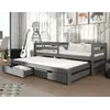 Buy Wooden Double Bed Senso with Trundle and Storage Graphite, Colour: Graphite, Mattresses: Without Mattresses, 4 from Furnituretta