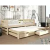 Buy Wooden Double Bed Senso with Trundle and Storage Pine, Colour: Pine, Mattresses: Without Mattresses, 4 from Furnituretta