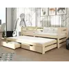 Buy Wooden Double Bed Senso with Trundle and Storage Pine, Colour: Pine, Mattresses: Foam Mattresses, 6 from Furnituretta