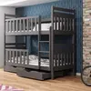 Buy Wooden Bunk Bed Monika with Storage Graphite, Colour: Graphite, Mattresses: Foam/Bonnell Mattresses, 5 from Furnituretta