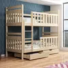 Buy Wooden Bunk Bed Monika with Storage Pine, Colour: Pine, Mattresses: Foam/Bonnell Mattresses from Furnituretta