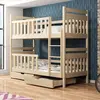 Buy Wooden Bunk Bed Monika with Storage Pine, Colour: Pine, Mattresses: Foam/Bonnell Mattresses, 5 from Furnituretta