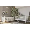 Buy Cris Wooden Bunk Bed with Cot – White Matt | Safe & Convertible Kids Sleeping Solution, Colour: White Matt, Mattresses: Bonnell Mattresses, 8 from Furnituretta