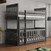 Buy Cris Wooden Bunk Bed with Cot – Graphite | Safe & Convertible Kids Sleeping Solution, Colour: Graphite, Mattresses: Foam Mattresses, 5 from Furnituretta