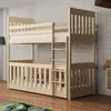 Buy Cris Wooden Bunk Bed with Cot – Pine | Safe & Convertible Kids Sleeping Solution, Colour: Pine, Mattresses: Bonnell Mattresses, 5 from Furnituretta