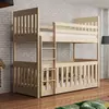 Buy Cris Wooden Bunk Bed with Cot – Pine | Safe & Convertible Kids Sleeping Solution, Colour: Pine, Mattresses: Foam Mattresses from Furnituretta