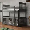 Buy Cris Wooden Bunk Bed with Cot – Graphite | Safe & Convertible Kids Sleeping Solution, Colour: Graphite, Mattresses: Without Mattresses, 6 from Furnituretta