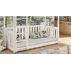 Buy Cris Wooden Bunk Bed with Cot – White Matt | Safe & Convertible Kids Sleeping Solution, Colour: White Matt, Mattresses: Foam Mattresses, 8 from Furnituretta