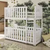 Buy Wooden Bunk Bed Konrad White Matt with Cot Bed, Colour: White Matt, Mattresses: Without Mattresses, 7 from Furnituretta