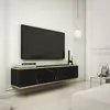 Buy Oro Floating TV Cabinet 135cm Black Marble, Colour: Black Marble, Item Width: 135 from Furnituretta