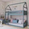 Buy Wooden Bunk Bed Pola Grey, Colour: Grey, Mattress Option: Foam Mattresses from Furnituretta