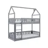 Buy Wooden Bunk Bed Pola Grey, Colour: Grey, Mattress Option: Foam/Bonnell Mattresses, 3 from Furnituretta