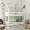 Buy Wooden Bunk Bed Pola White, Colour: White, Mattress Option: Foam Mattresses, 3 from Furnituretta