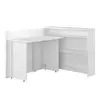 Buy Work Concept Convertible Hidden Desk with Storage White Gloss, Colour: White Gloss, Side: Left, Item Width: 115 from Furnituretta