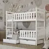 Buy Wooden Bunk Bed Monika with Storage White, Colour: White Matt, Mattresses: Without Mattresses, 5 from Furnituretta