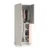 Buy Clun 3 Door Slim Narrow Wardrobe Grey and Pink, 2 from Furnituretta