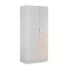 Buy Clun 3 Door Slim Narrow Wardrobe Grey and Pink from Furnituretta