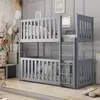 Buy Wooden Bunk Bed Konrad Grey Matt with Cot Bed, Colour: Grey Matt, Mattresses: Bonnell Mattresses, 7 from Furnituretta