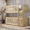 Buy Wooden Bunk Bed Konrad Pine with Cot Bed, Colour: Pine, Mattresses: Bonnell Mattresses, 5 from Furnituretta