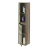 Buy Potton Tall 2 Door Wall Mounted Floating Bathroom Storage Cupboard Nordic Oak Effect, 2 from Furnituretta