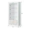 Buy Marlow Tall Bookcase White and Wood Effect, 3 from Furnituretta