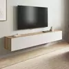 Buy Rugeley Nordic Oak & White Floating TV Unit from Furnituretta