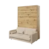 Buy BC-18 Upholstered Sofa For BC-01 Vertical Wall Bed Concept 140cm, Colour: Beige, Murphy Bed Colour: White Matt, 6 from Furnituretta