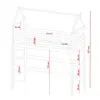 Buy Wooden Gloria Loft Bed – Space-Saving Style for Kids, Colour: White, Mattresses: Without Mattress, 4 from Furnituretta
