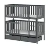 Buy Wooden Bunk Bed David with Storage, Colour: Grey Matt, Mattresses: Foam/Bonnell Mattresses, 4 from Furnituretta