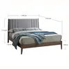 Buy Cheslyn Light Grey Double Bed - Perfect for Modern Bedrooms, Colour: Light Grey, Size: 4ft 6/Double, Item Width: 149, 3 from Furnituretta