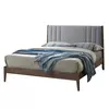 Buy Cheslyn Light Grey King Size Bed - Perfect for Modern Bedrooms, Colour: Light Grey, Size: 5ft/King , Item Width: 164 from Furnituretta