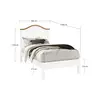 Buy Chester Oak Single Wooden Bed Frame (3ft), Colour: Oak, Bed Size: Single (3ft), Item Width: 98, 2 from Furnituretta