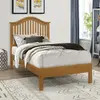 Buy Chester Oak Single Wooden Bed Frame (3ft), Colour: Oak, Bed Size: Single (3ft), Item Width: 98 from Furnituretta