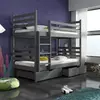 Buy Wooden Bunk Bed Nemo with Storage Graphite, Colour: Graphite, Mattresses: Without Mattresses from Furnituretta