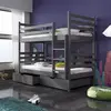 Buy Wooden Bunk Bed Nemo with Storage Graphite, Colour: Graphite, Mattresses: Foam Mattresses, 5 from Furnituretta