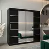 Buy Verona 04 Sliding Door Wardrobe Black 200cm, Colour: Black, Item Width: 200 from Furnituretta