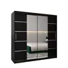 Buy Verona 04 Sliding Door Wardrobe Black 200cm, Colour: Black, Item Width: 200, 6 from Furnituretta