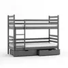 Buy Wooden Bunk Bed Nemo with Storage Grey Matt, Colour: Grey Matt, Mattresses: Without Mattresses, 7 from Furnituretta
