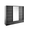 Buy Arti AR-01 Sliding Door Wardrobe Black Matt 250cm, Colour: Black Matt, Item Width: 250, 6 from Furnituretta